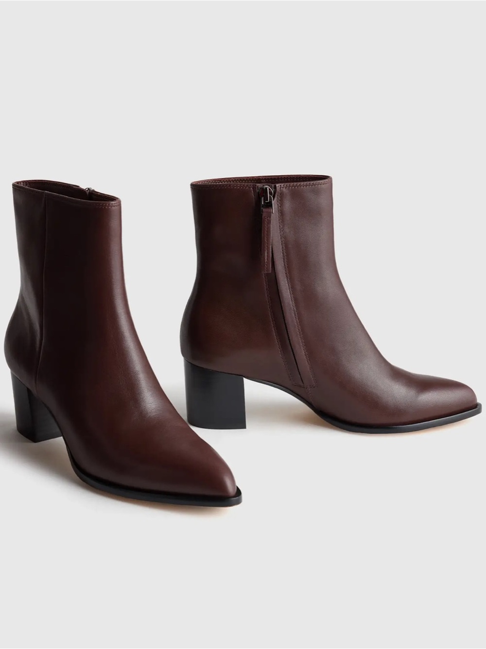 Quince Women's Brown Leather Ankle Boots